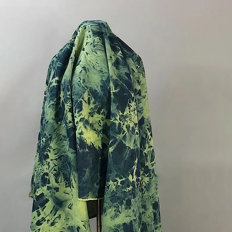 50X170CM Washed Tie-Dyed Denim - Sewing Batik Fabric 评论和价格