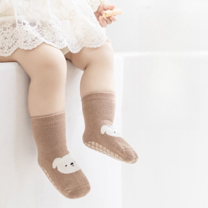 Baby Anti Slip Floor Socks Cot - Gripper Foot Walking 评论和价格