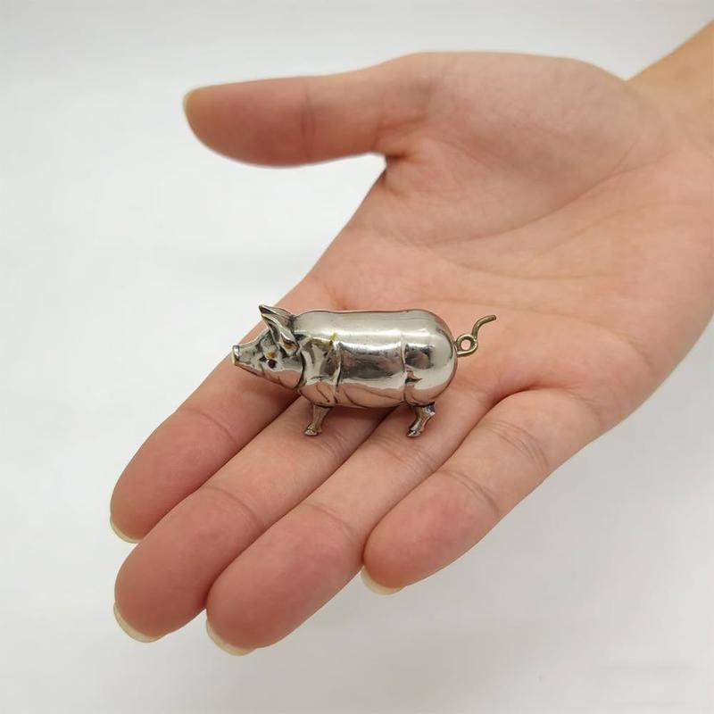 (Ce14)Antique Pig Mini Tape Me - Sewing Gauge Ruler 评论和价格
